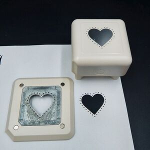 Martha Stewart Crafts Paper Punch All Over The Page Studded Heart Square Stamp